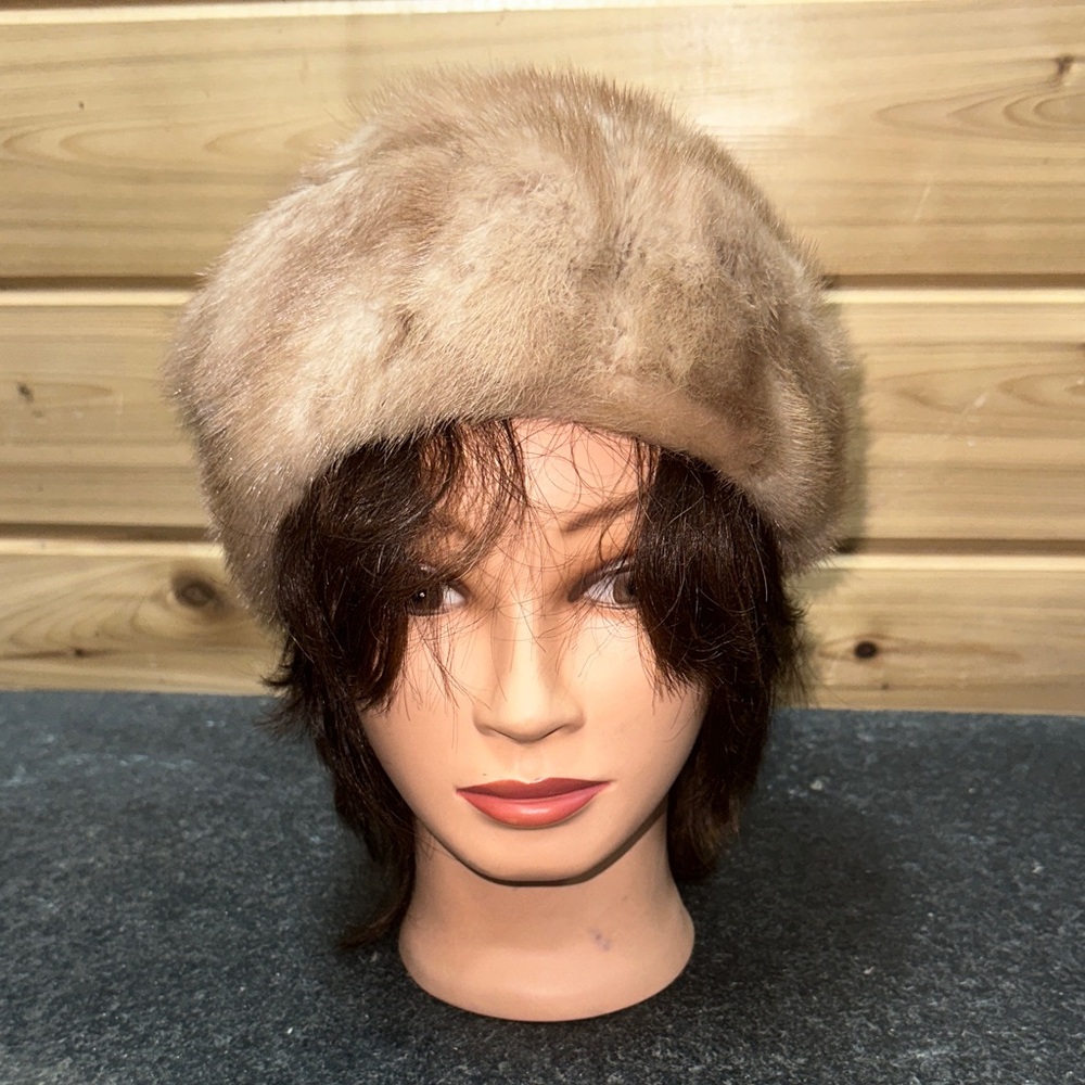 Eatons Luxurious Beige and Tan Fur Hat